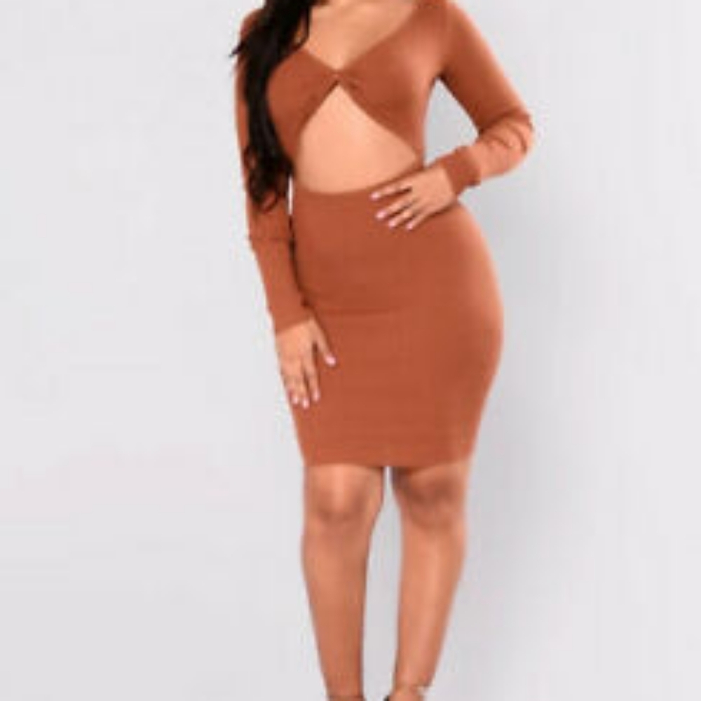 Fashion nova brown dress